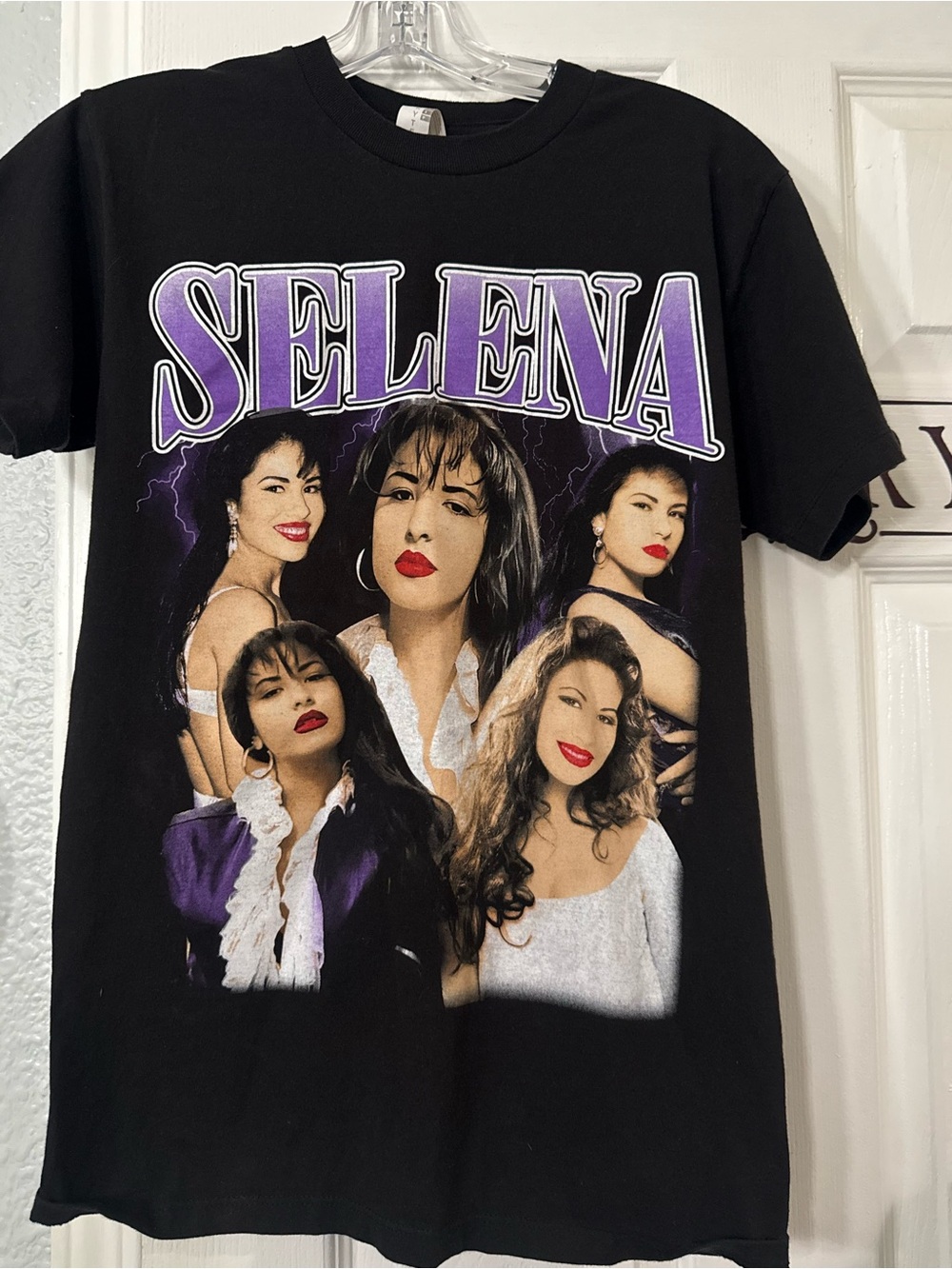 Selena Graphic Tee - Black & Purple Women’s Top